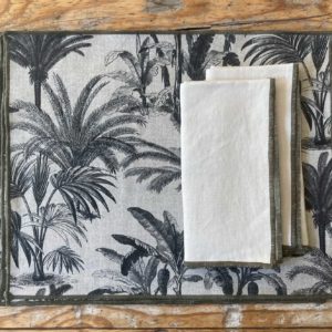 Pack de individuales
45x35 cm. palmeras gris